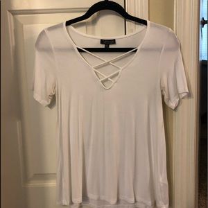 Topshop solid white top